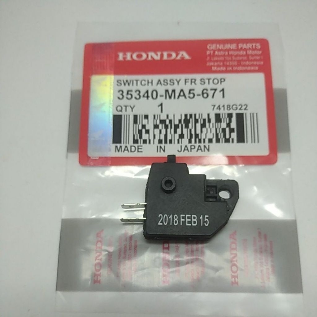 35340-MA5-671 Sw,Assy FR.Stop Switch Rem Depan – Beat, Scoopy, Supra, Genio, Kharisma Original JAPAN