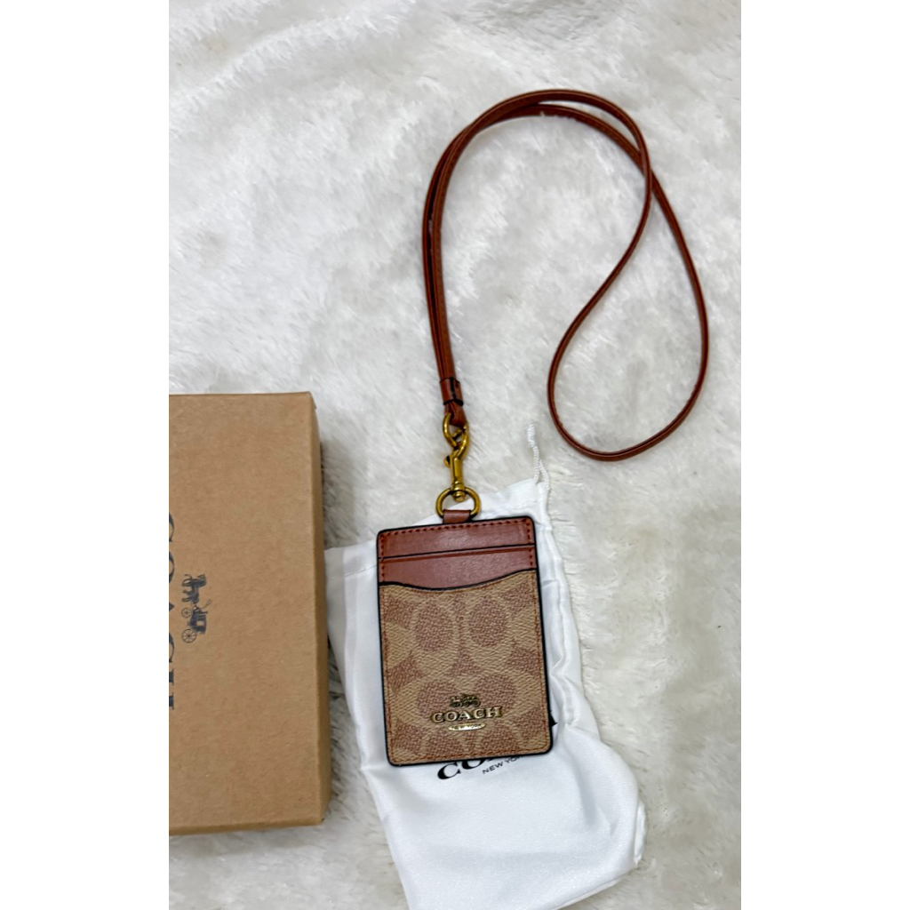 Lanyard COC Signature Walnut Brown With Box - Name Tag / ID Card Premium Branded