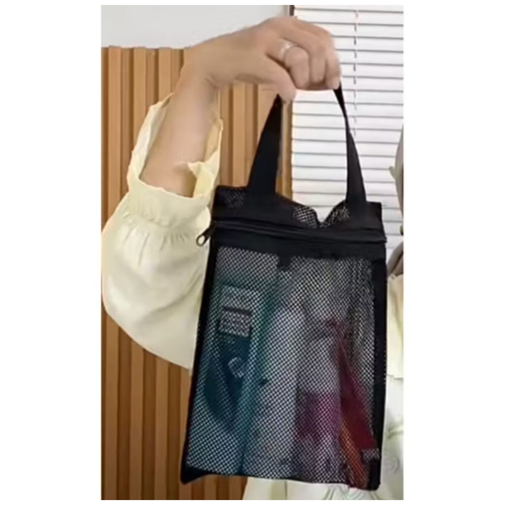 HOT DEALS TAS JARING TEMPAT BEDAK BAYI / KOSMETIK MUTIFUNGSI - TOTE BAG MINI TEMPAT PENYIMPANAN