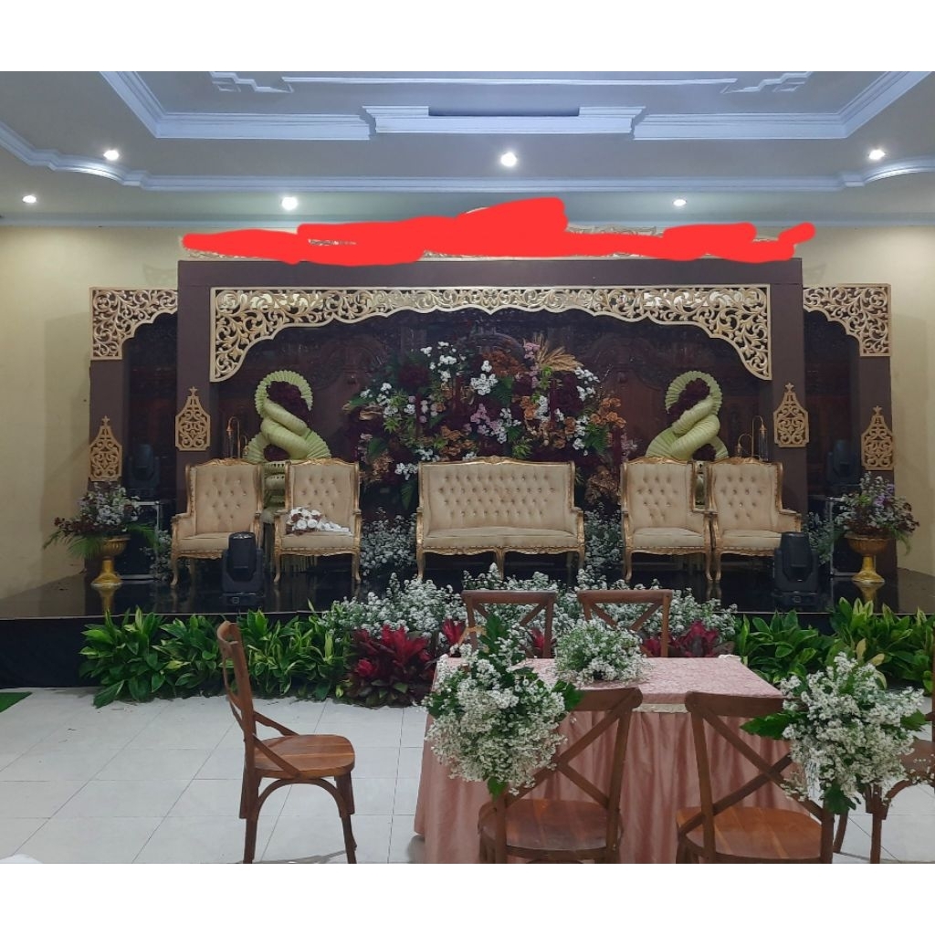 poni dekorasi ukir spon ati (polos/tanpa finishing)