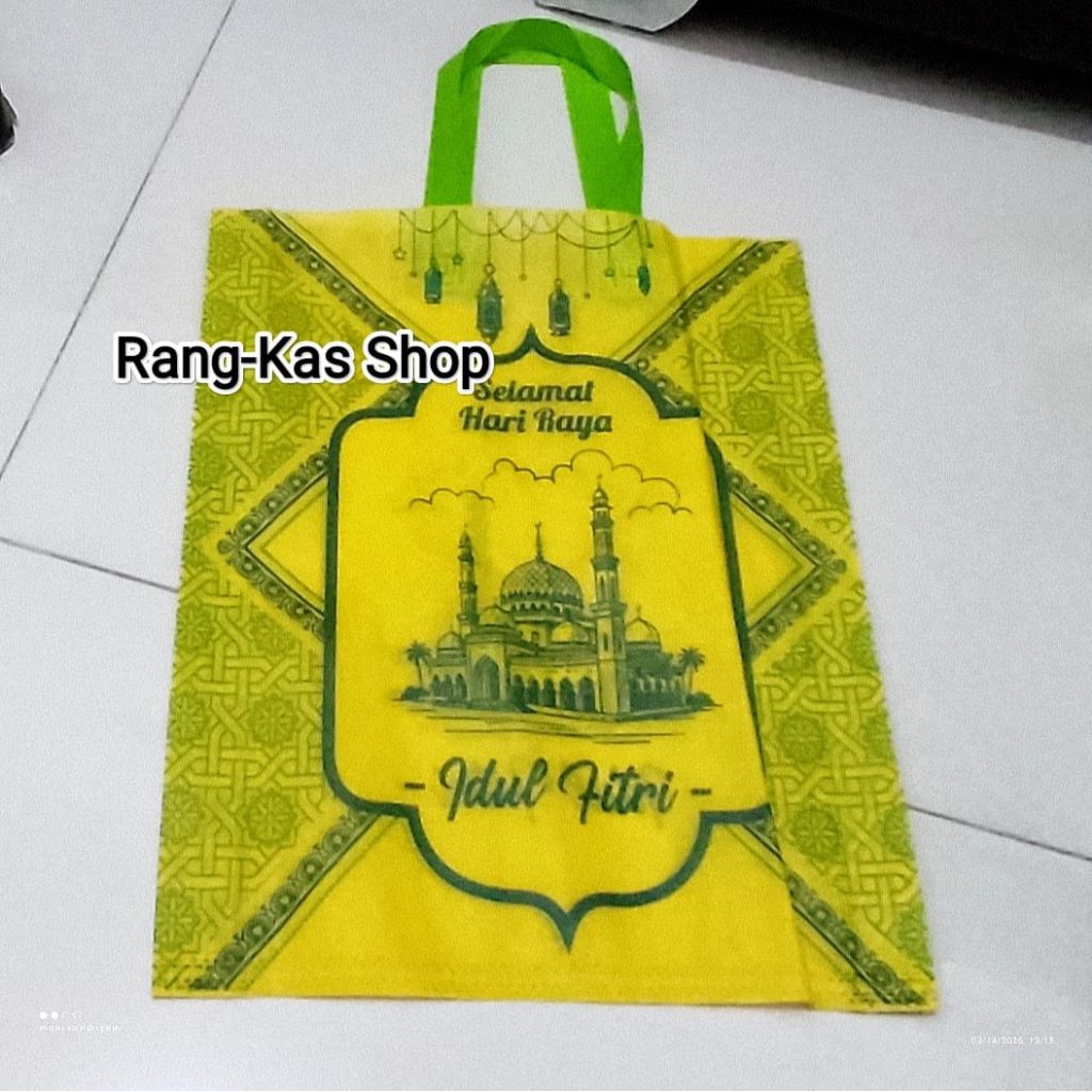 Tas lebaran Idul Fitri Spunbond 38x45x10 Eceran