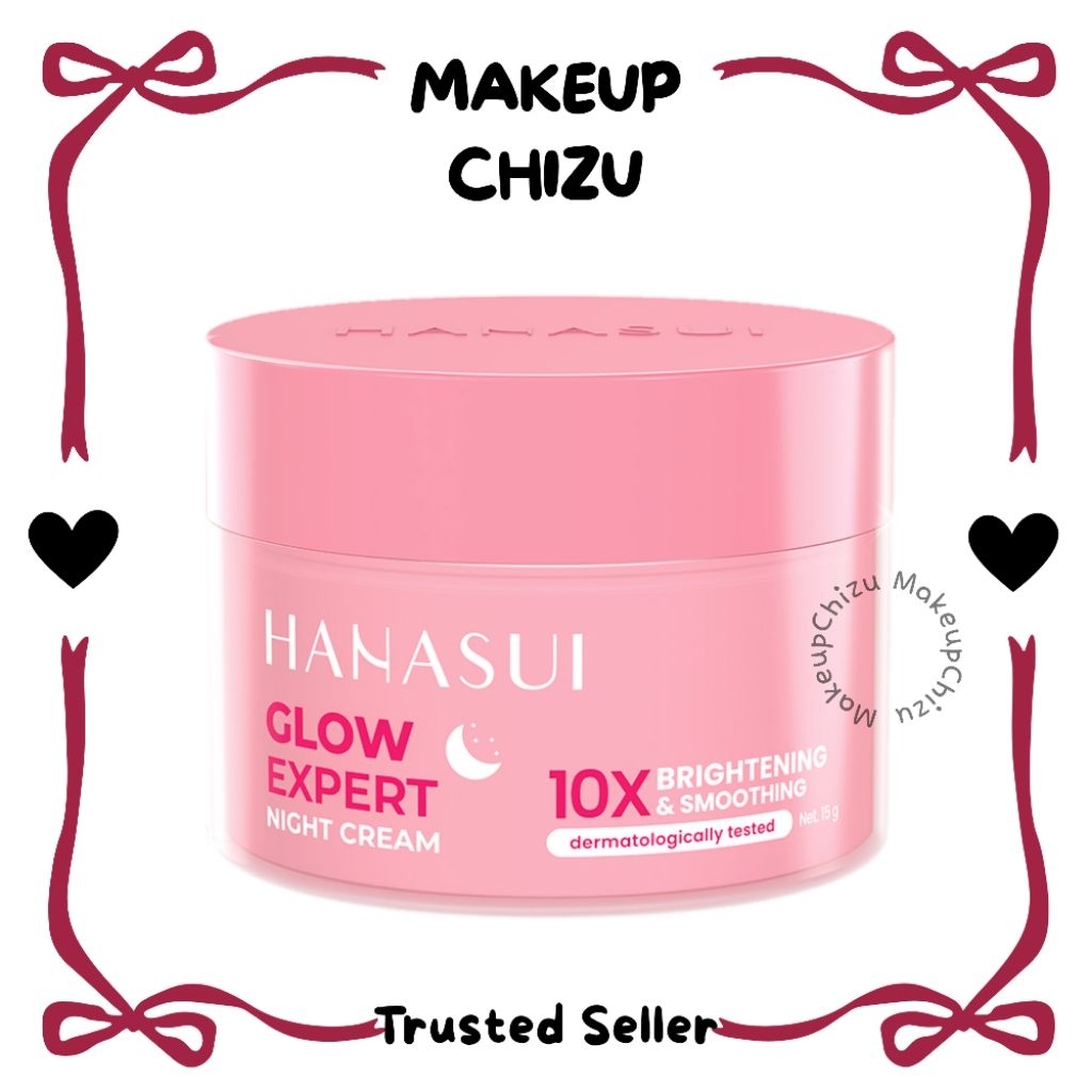 MakeupChizu - HANASUI Glow Expert Night Cream 15gr | Krim Malam | Krim Pencerah