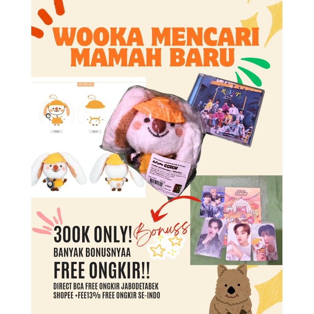Plushie KPOP Wookka Cravity CCREW BONUS Album CD GROOVY JAPAN