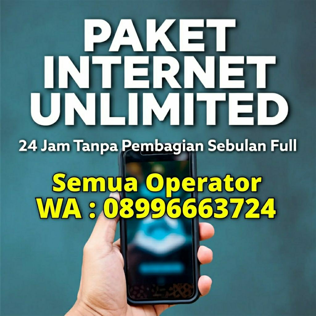 Paket internet unlimited sebulan 24 jam tanpa pembagian bisa modem