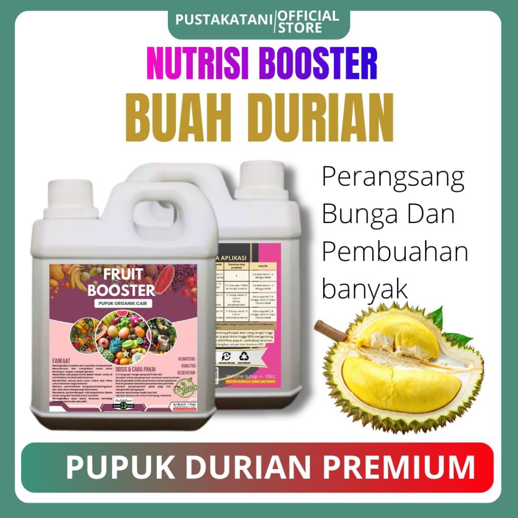 Pupuk Durian Mempercepat Berbuah 1 Liter | Pupuk pemacu Berbunga dan berbuah DURIAN | Nutrisi durian