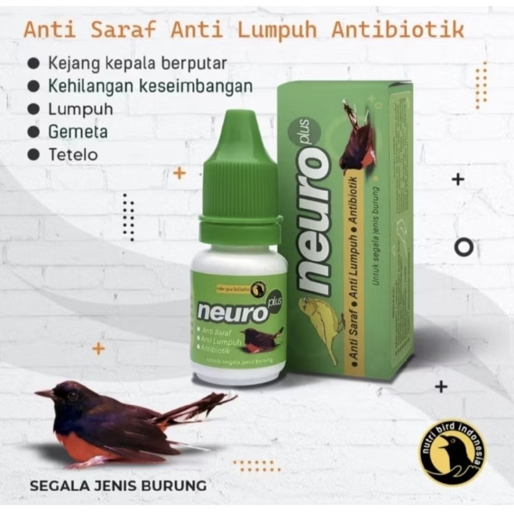 NEURO PLUS NUTRIBIRD OBAT BURUNG SAKIT SYARAF SARAF TETELO AYAN LUMPUH VITAMIN BURUNG SAKIT