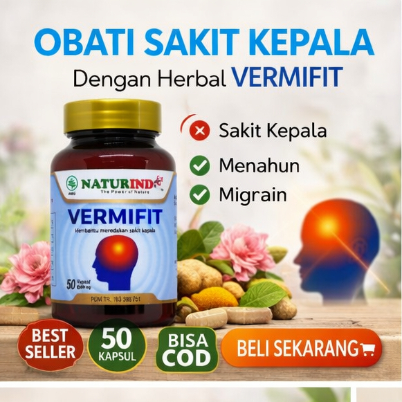 Naturindo Vermifit Obat Sakit Kepala Vertigo Menahun Insomnia Susah Tidur Herbal Naturindo