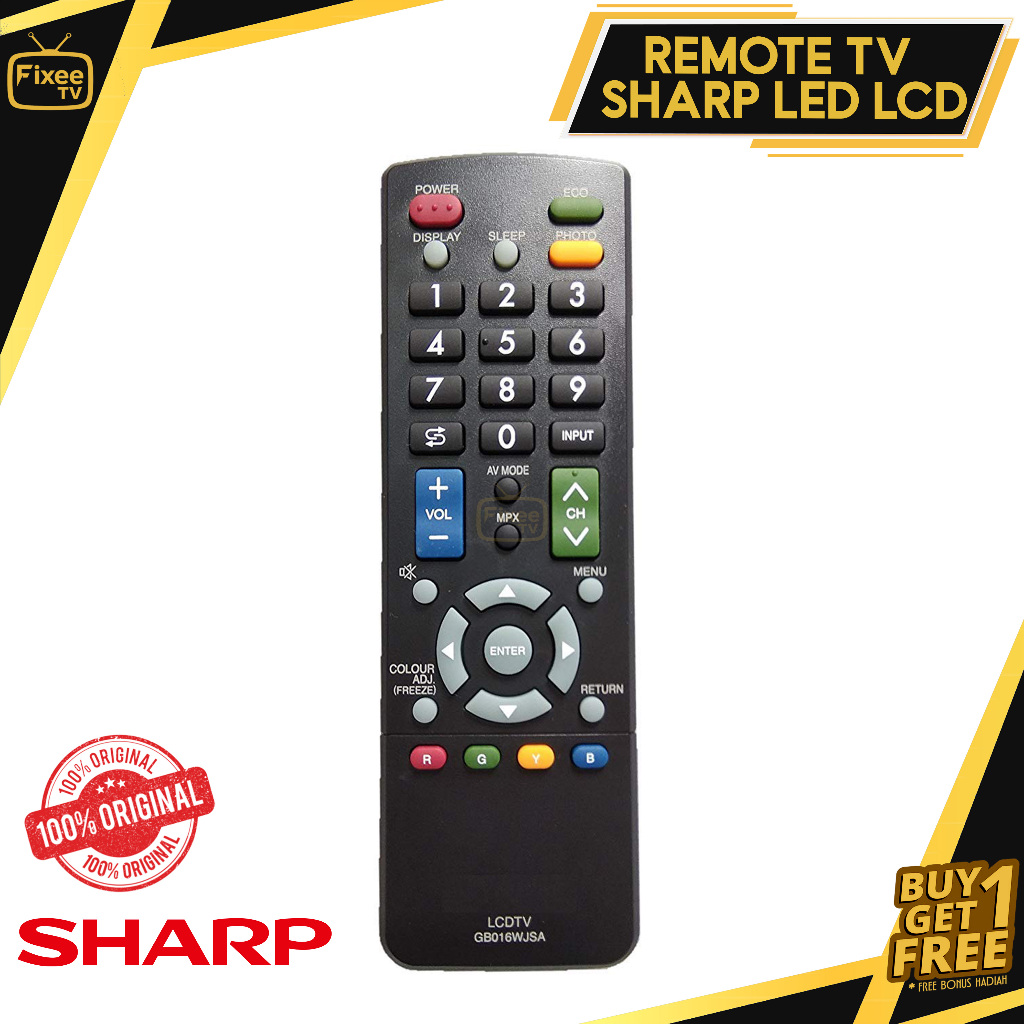 Remote SHARP TV LED LCD Remot TV SHARP Tabung Original SHARP STANDARD FX1