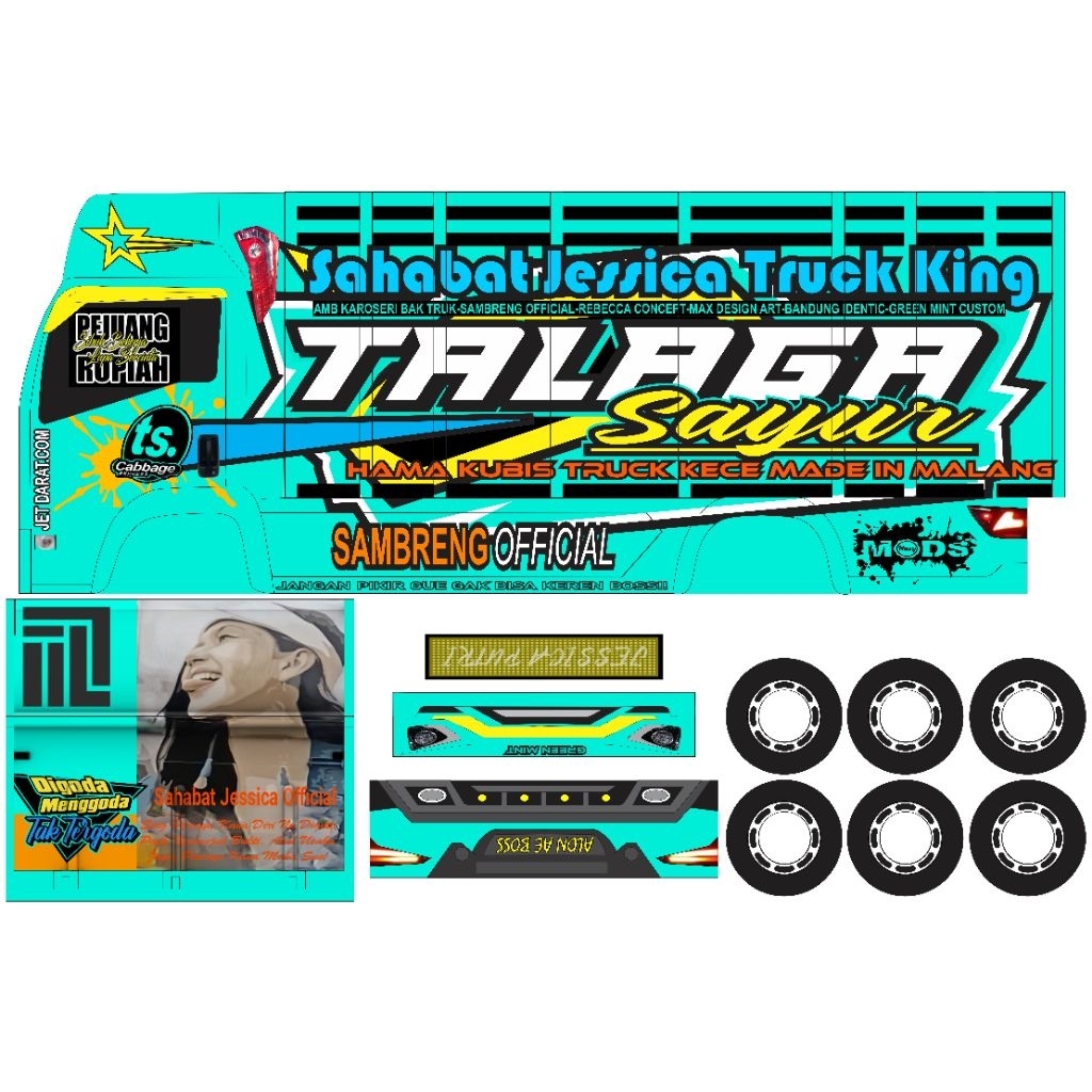 STIKER MINIATUR TRUK