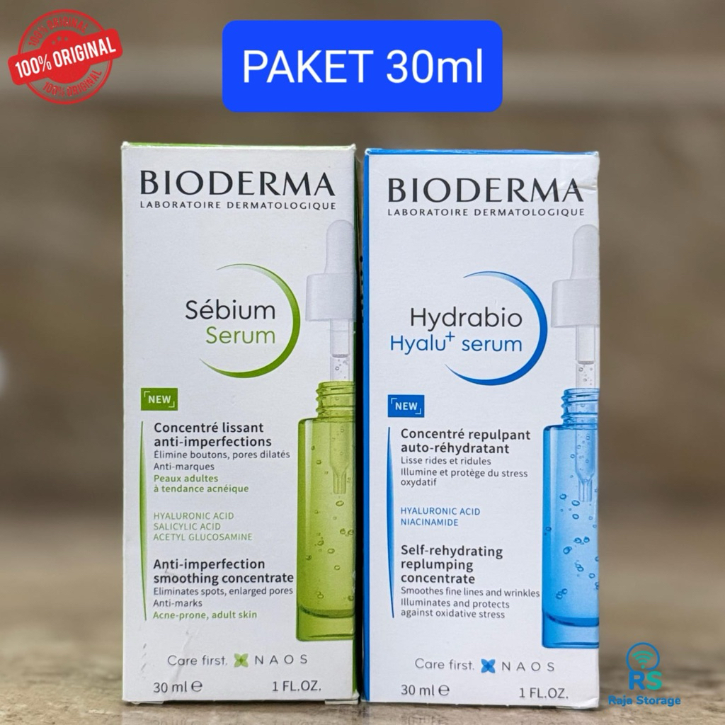 Bioderma Sebium Serum 30ml & Bioderma Hydrobio  Hyalu+Serum 30ml