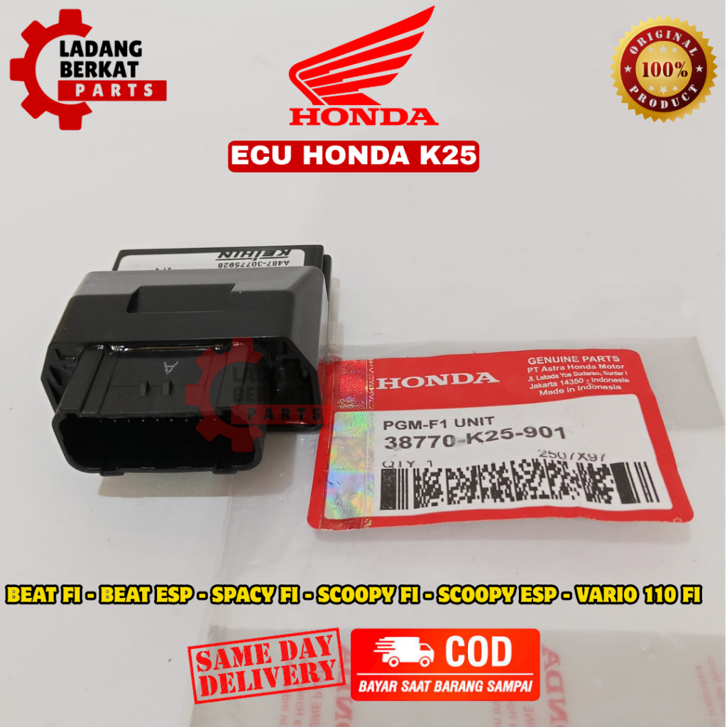 ECU ORIGINAL HONDA K25 | MOTOR BEAT FI, BEAT ESP, SPACY FI, SCOOPY FI, SCOOPY ESP, VARIO 110 FI