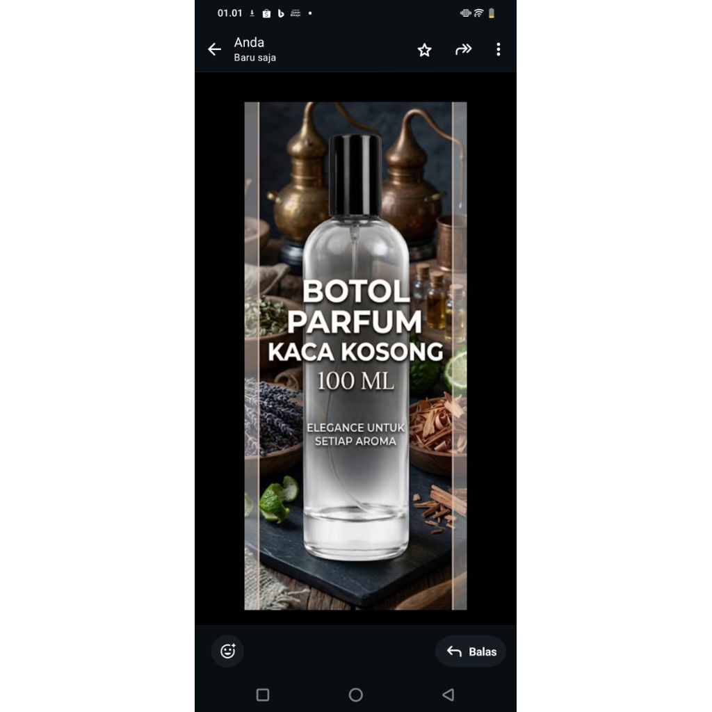 Botol Parfum Kaca Kosong Ukuran 100 ml