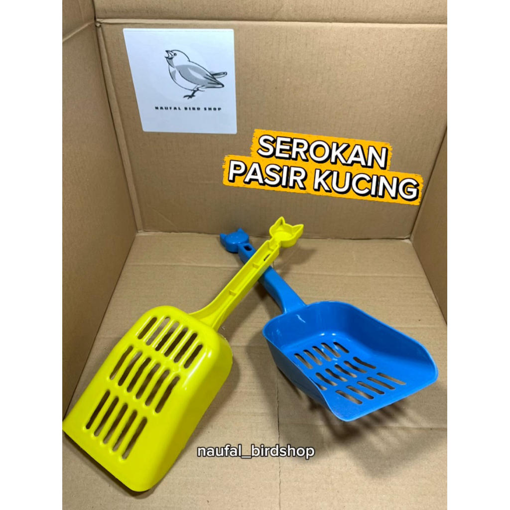Serokan Pasir Kucing / Scoop Pasir Kucing Plastik – Saringan Pasir Kucing Praktis