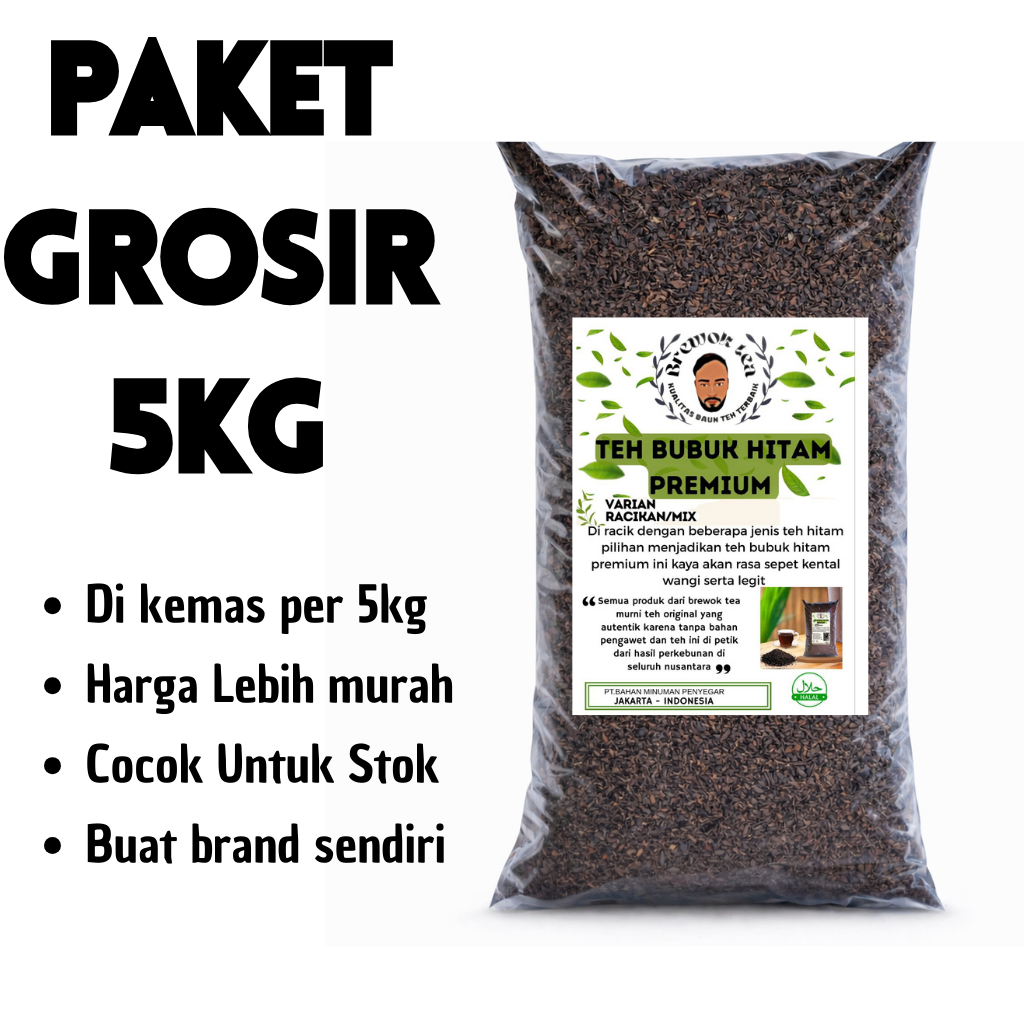 Brewok Tea []Teh Bubuk Hitam Premium 5KG Grosir Teh Usaha Es Teh Teh Tarik Milk Tea