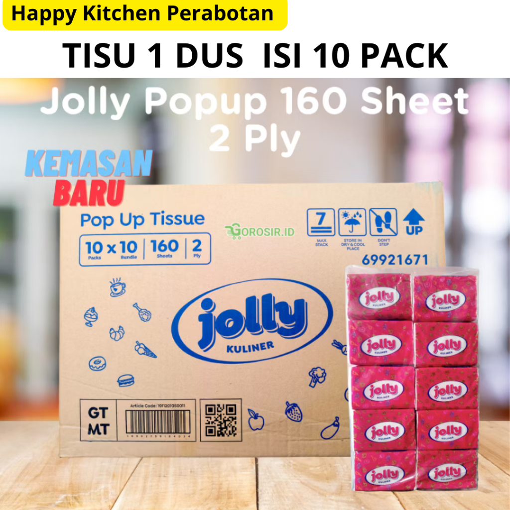 TISU JOLLY POP UP 1 DUS 10 PACK