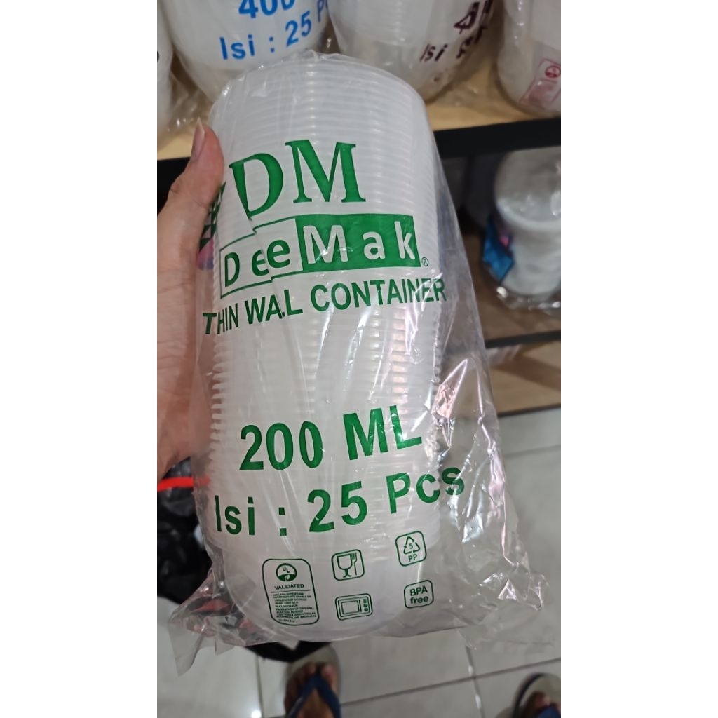 [25pcs] Thinwall Bowl DM - Thinwall bulat - Thinwall Container DM 200ML 300ML-650ML 1pack=25pcs