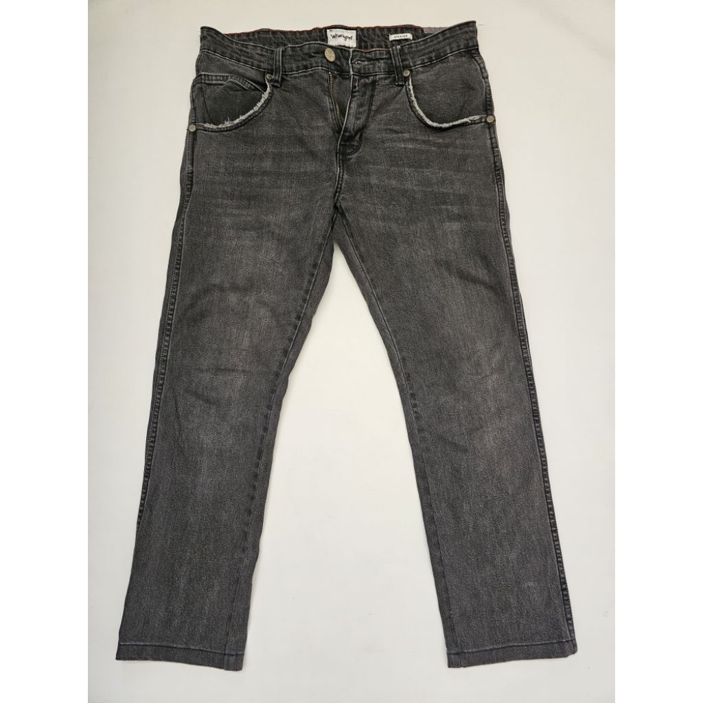 Celana Panjang Jeans Wrangler Ori Abu Gelap