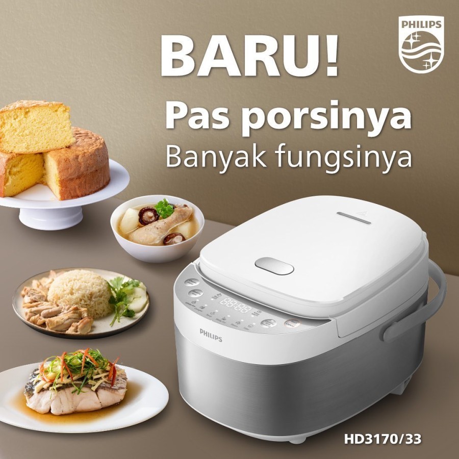 Philips HD3170/33 Mini Rice Cooker 0.85L Digital Magic Com Philips 400W