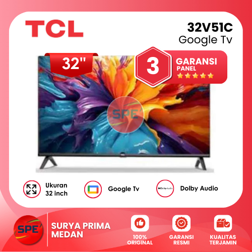 TV TCL UKURAN 32 INCH 32V51C ( GARANSI RESMI MEDAN )