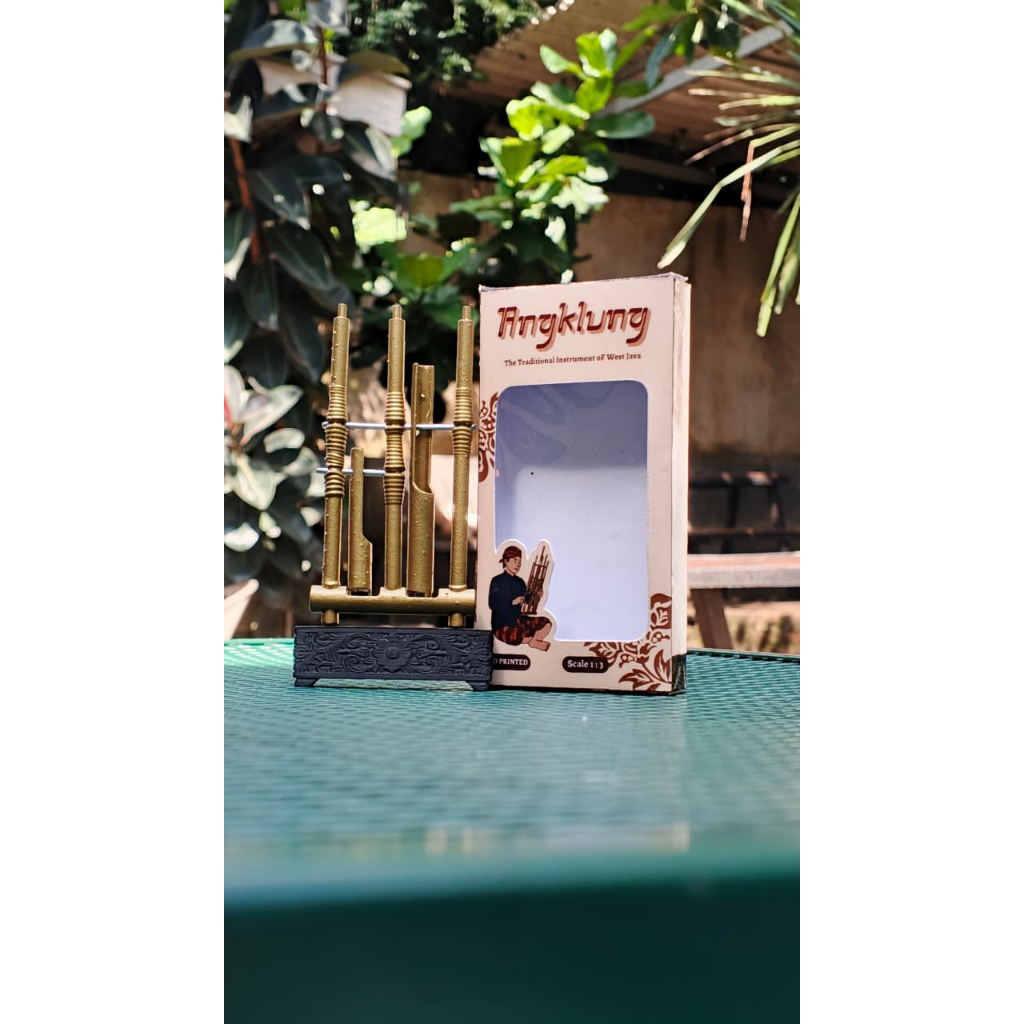 Miniatur Angklung – Souvenir Edukasi Budaya Indonesia (3D Printed)