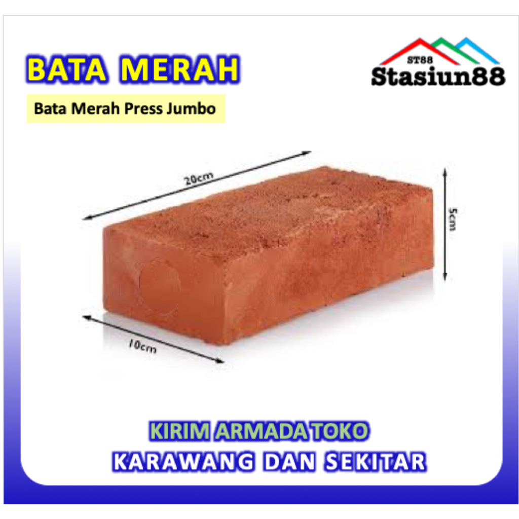 Bata Merah Pres Jumbo
