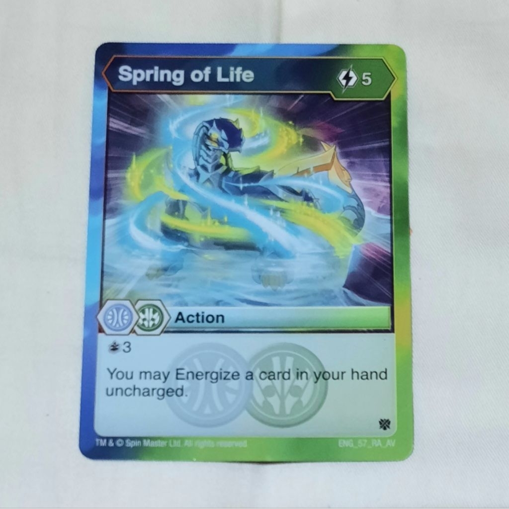Kartu Bakugan Spring of Life Aquos Ventus action card tcg spin master