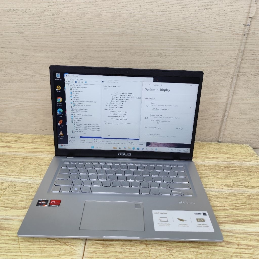 Laptop Second Asus Vivobook M415da Amd Ryzen 3 3250u Ram 8gb Ssd 256gb Fhd