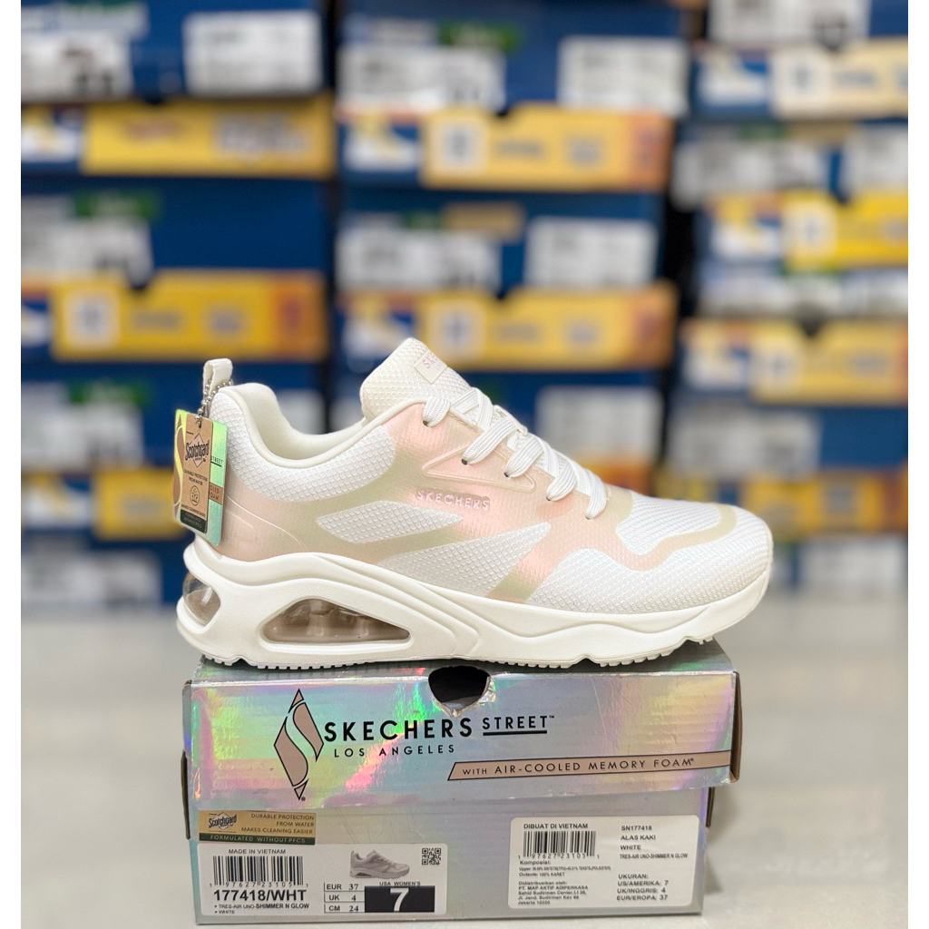 SKECHERS TRES AIR UNO 177418/WHT SIZE 37