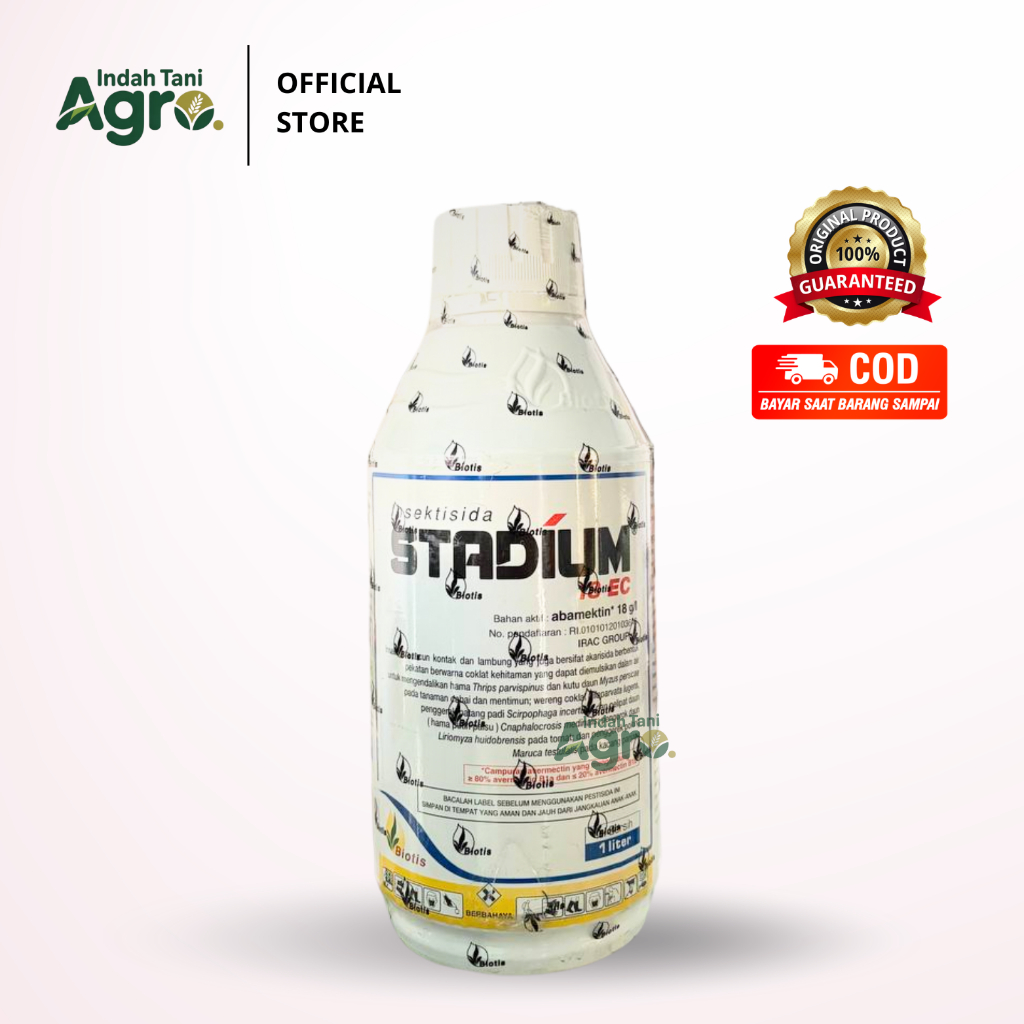 Insektisida STADIUM 18 EC 1 Liter - Abamektin 18g/l, Kontak-Lambung Sistemik, Pengendalian Hama Luas