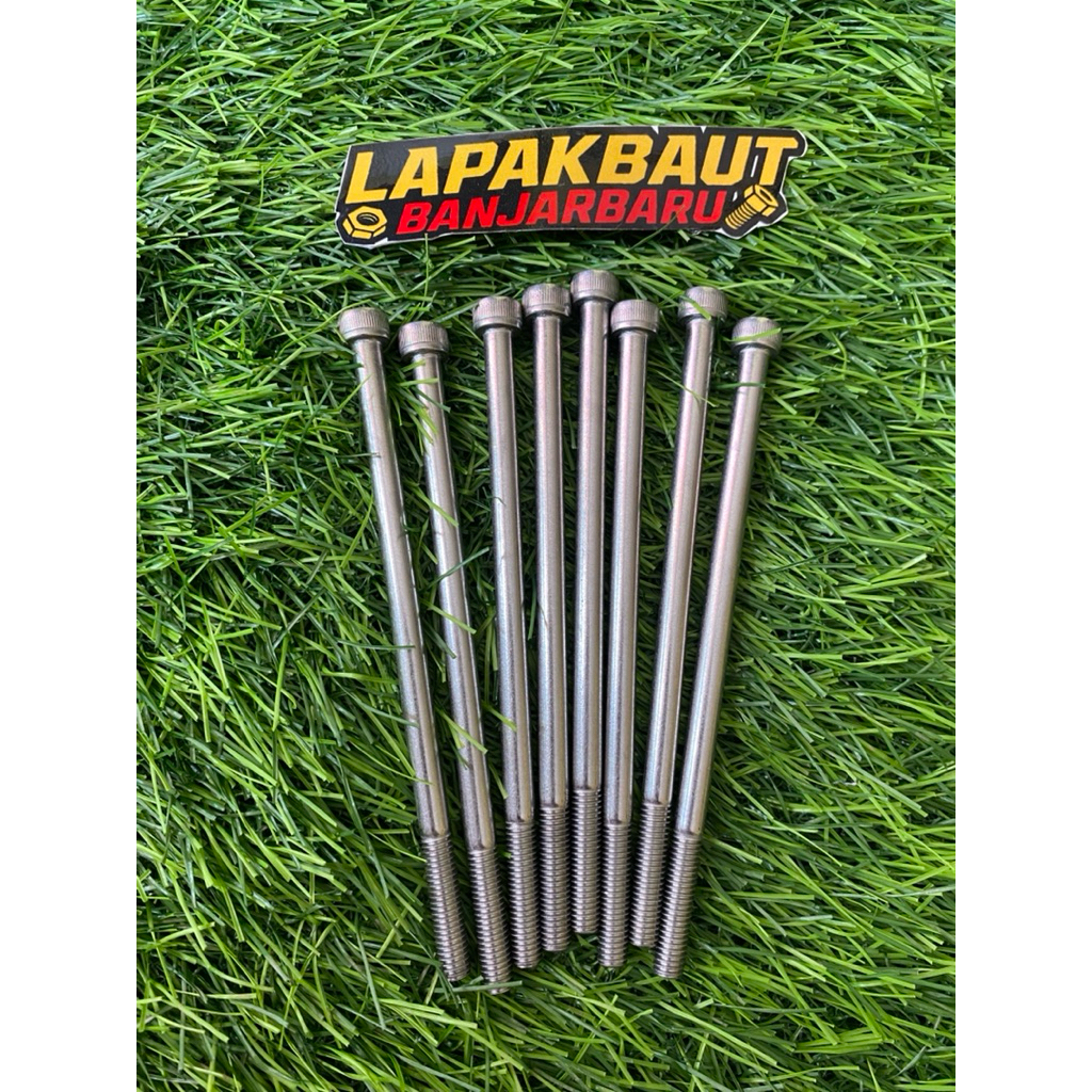 BAUT L STAINLESS ANTI KARAT HALF DRAT M6x120 ( DRAT10 12CM )