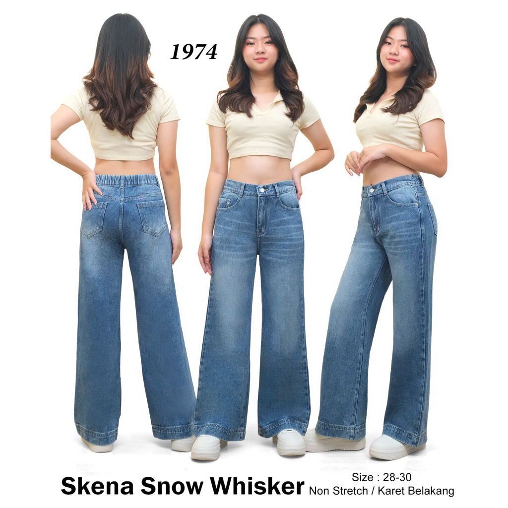 T-3000 Skena Snow Whisker Flare Jeans