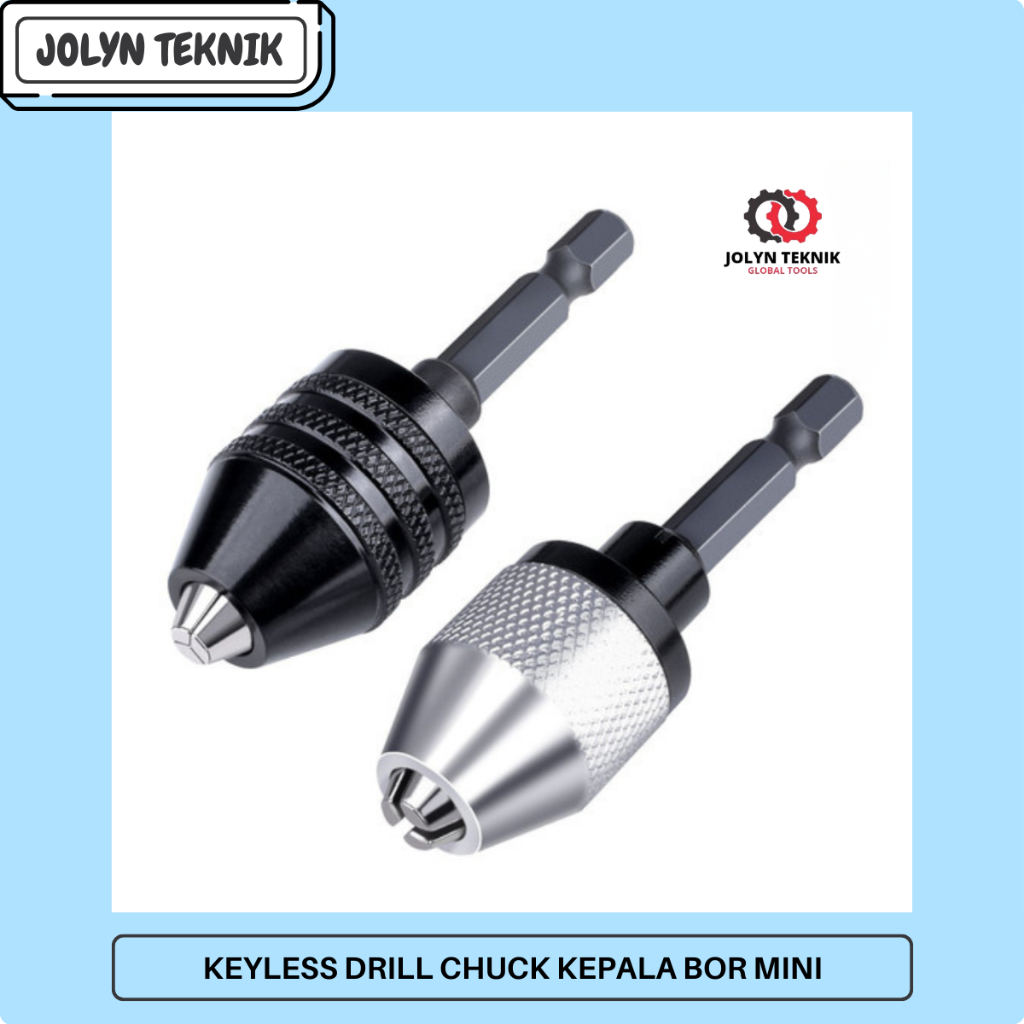 Keyless Drill Chuck Grinder Kepala Bor Mini 0.3 - 6.5MM Mini Mata Bor Drill Chuck Hex Shank