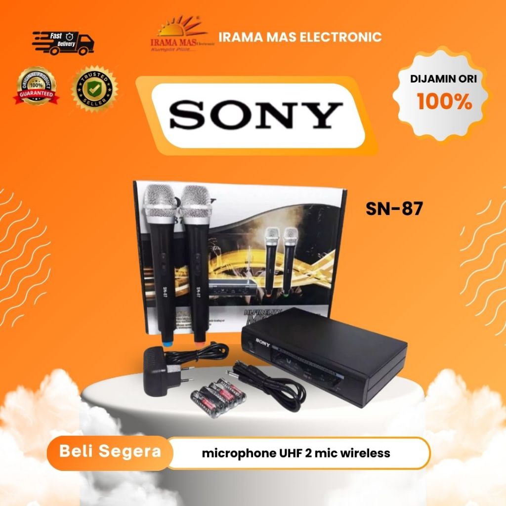 Mic wireless SONY SN-87 microphone UHF 2 mic wireless