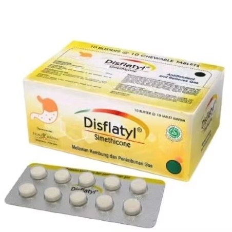 Disflatyl Simethicone 1 Strip 10 Tablet Kunyah