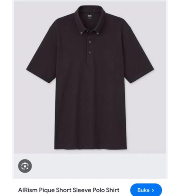 Kaos polo Uniqlo Airism hitam Polo shirt Uniqlo airism
