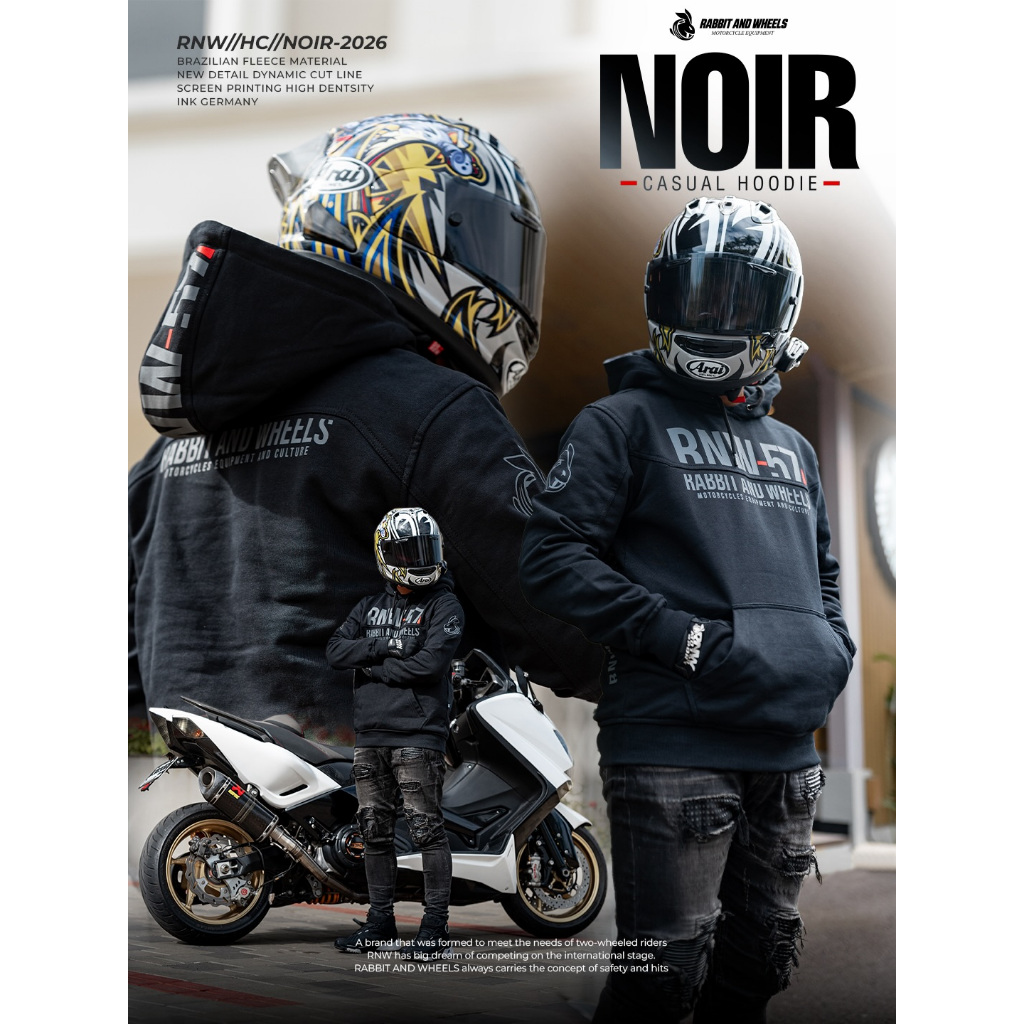 Rabbit and Wheels NOIR Casual Hoodie