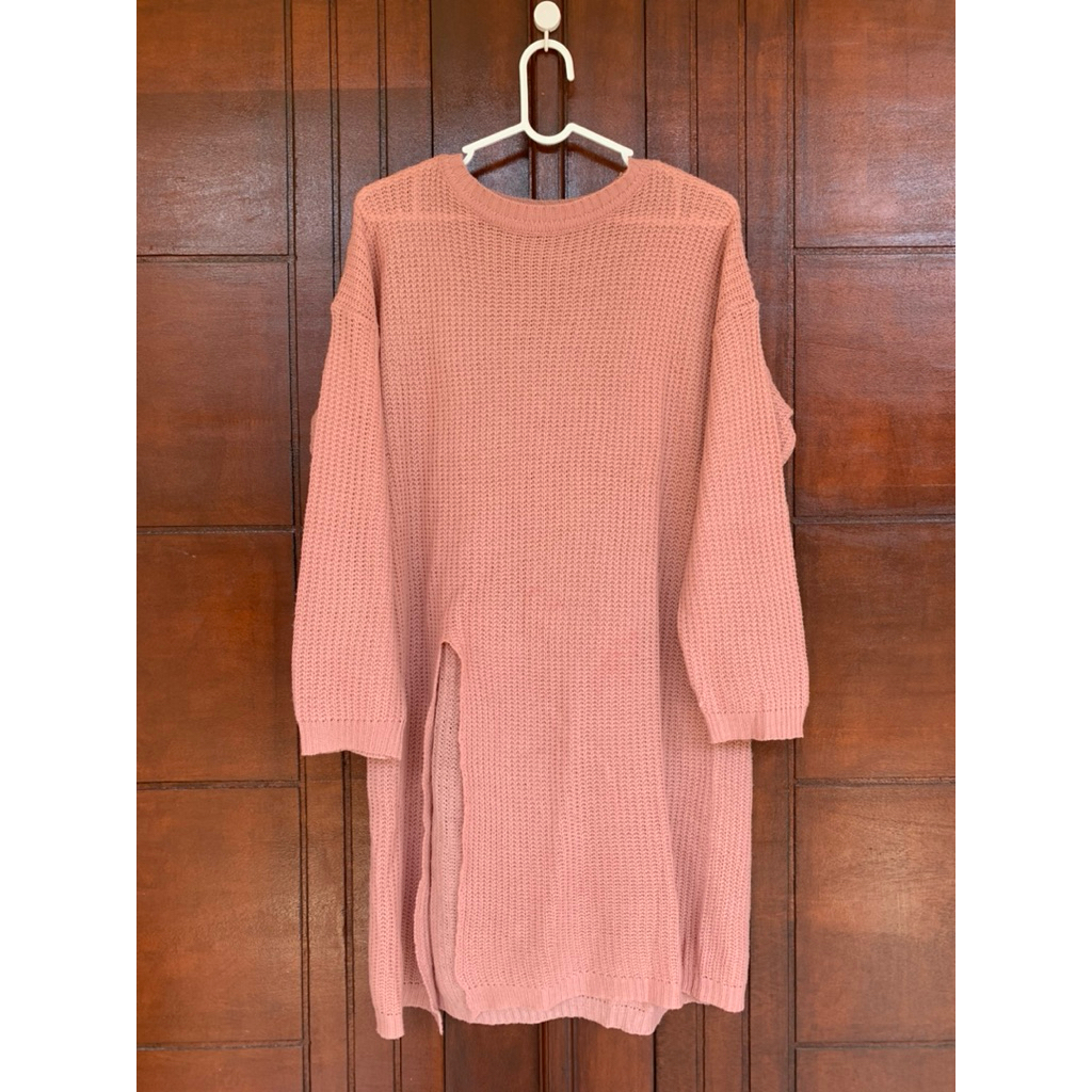 PL TUNIK RAJUT PINK DUSTY
