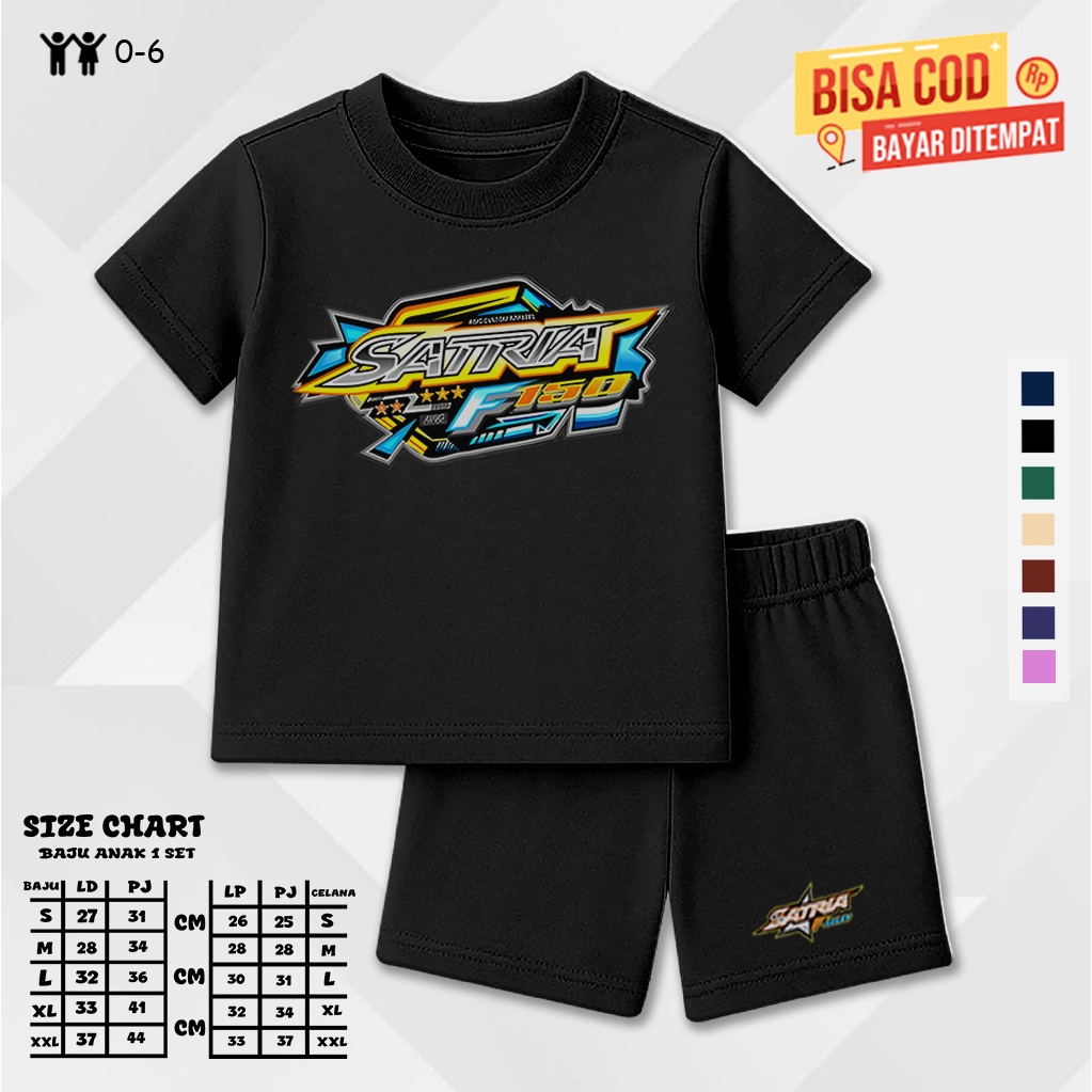 ZELLOKIDS - SETELAN KAOS DISTRO ANAK UNISEX - MOTIF SATRIA FU  - BISA COD