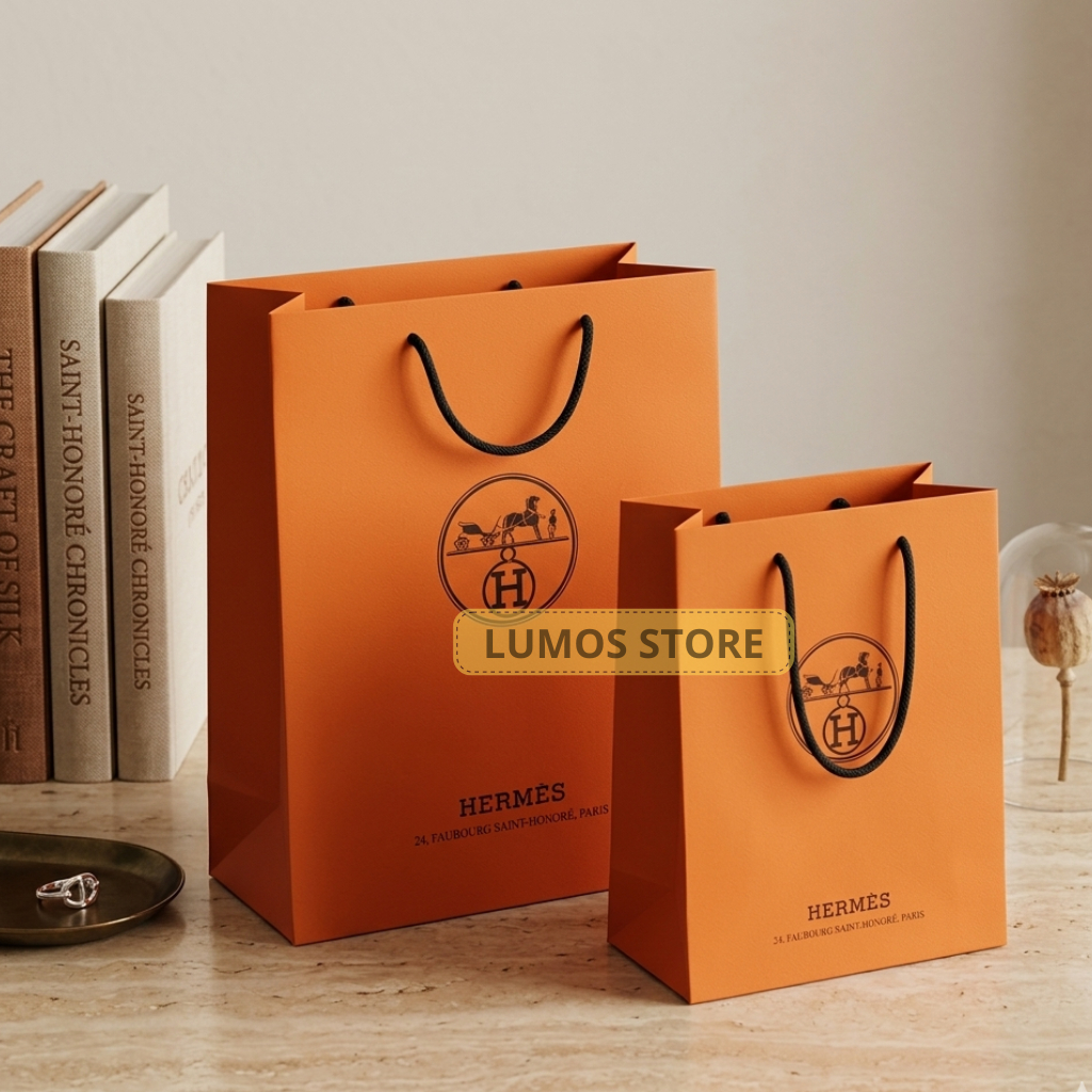 Paper Bag Hermes 2 Sisi Tas Kado Hadiah Hampers