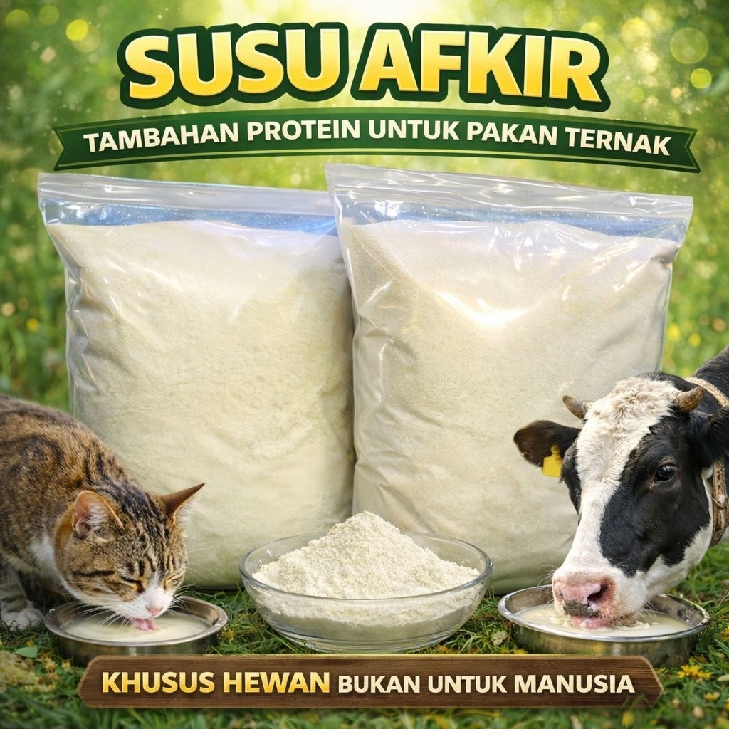 SUSU AFKIR 1 KG - Susu Hewan Ternak Penggemuk Penambah Nafsu Makan Campuran Pakan Makanan Ternak Aya