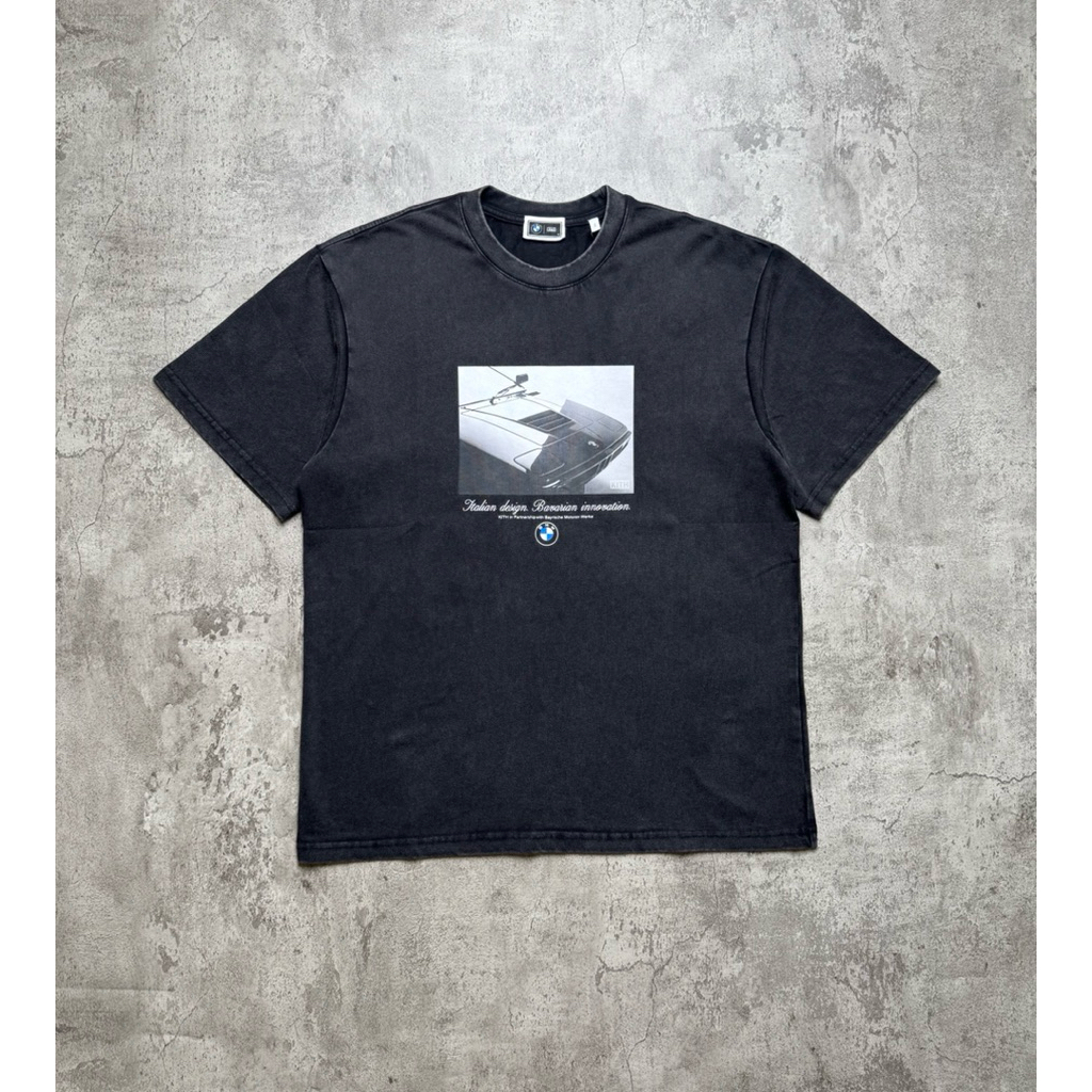kith  X bmw m1 portrait vintage washed black tee