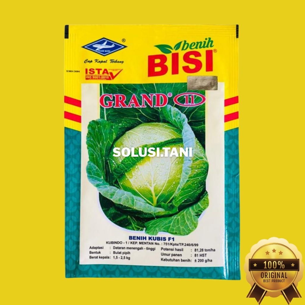 Benih Kubis F1 GRAND 11 - 15 Gr - Benih Kapal Terbang