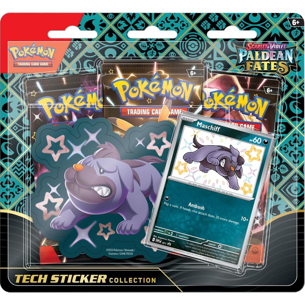 POKEMON TCG: Scarlet and Violet: PALDEAN Fates: TECH Sticker Collection - Shiny Maschiff
