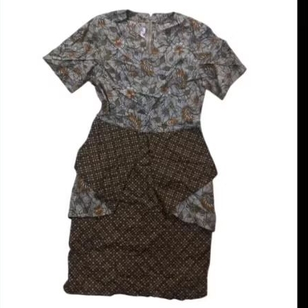 [PRELOVED] Batik keris dress coklat