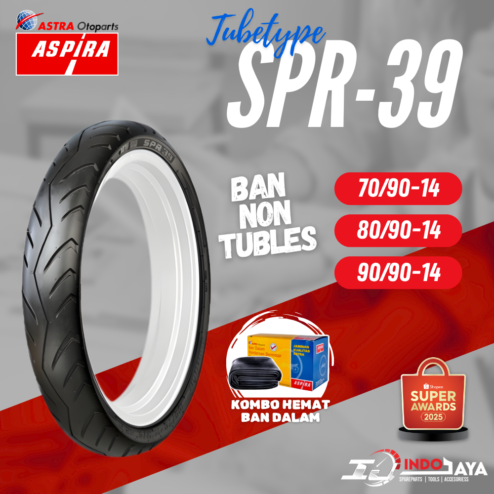 [BAYAR DI TEMPAT] BAN ASPIRA TUBETYPE RING 14 (70/90-14 - 80/90-14 - 90/90-14) (NON TUBELESS) ASPIRA