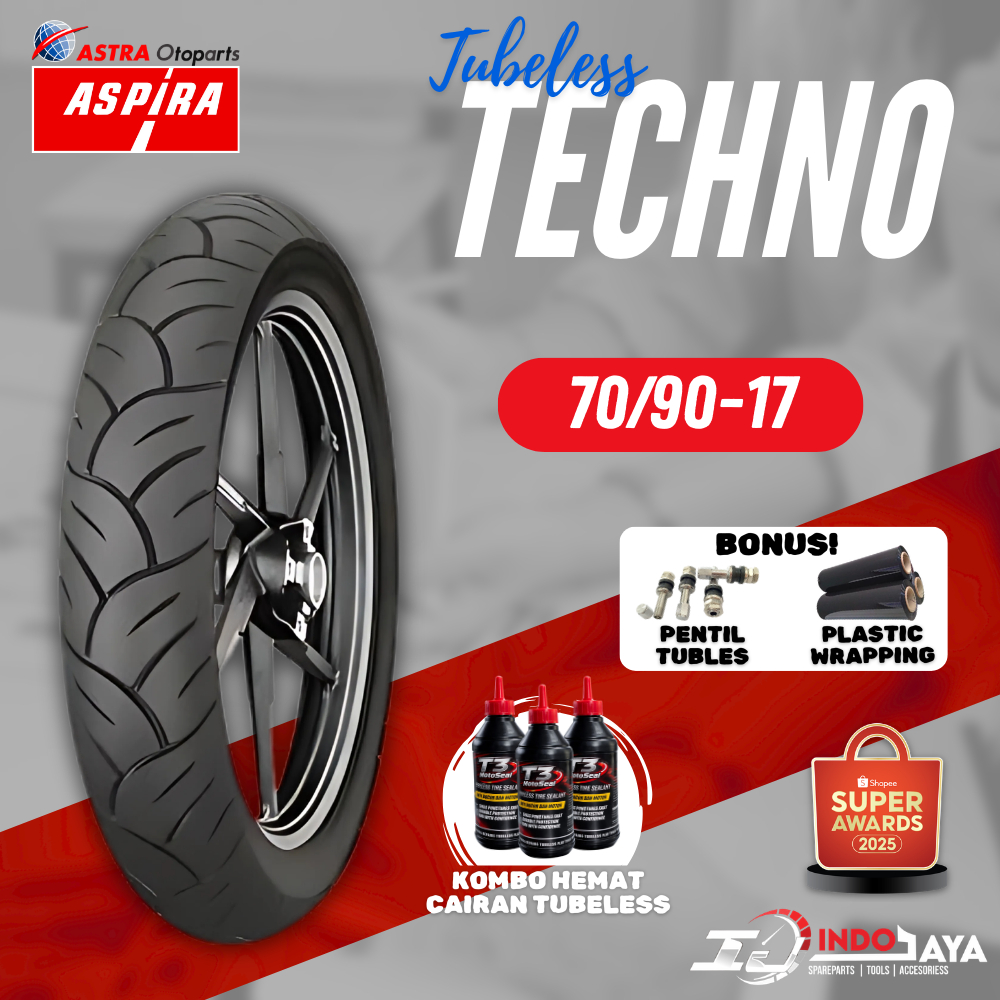 [BAYAR DI TEMPAT] BAN ASPIRA TUBELESS (70/90-17) BAN TUBLES ASPIRA MAXIO TECHNO RING 17 / BAN LUAR A