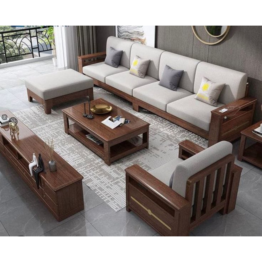 set kursi tamu mewah kayu jati