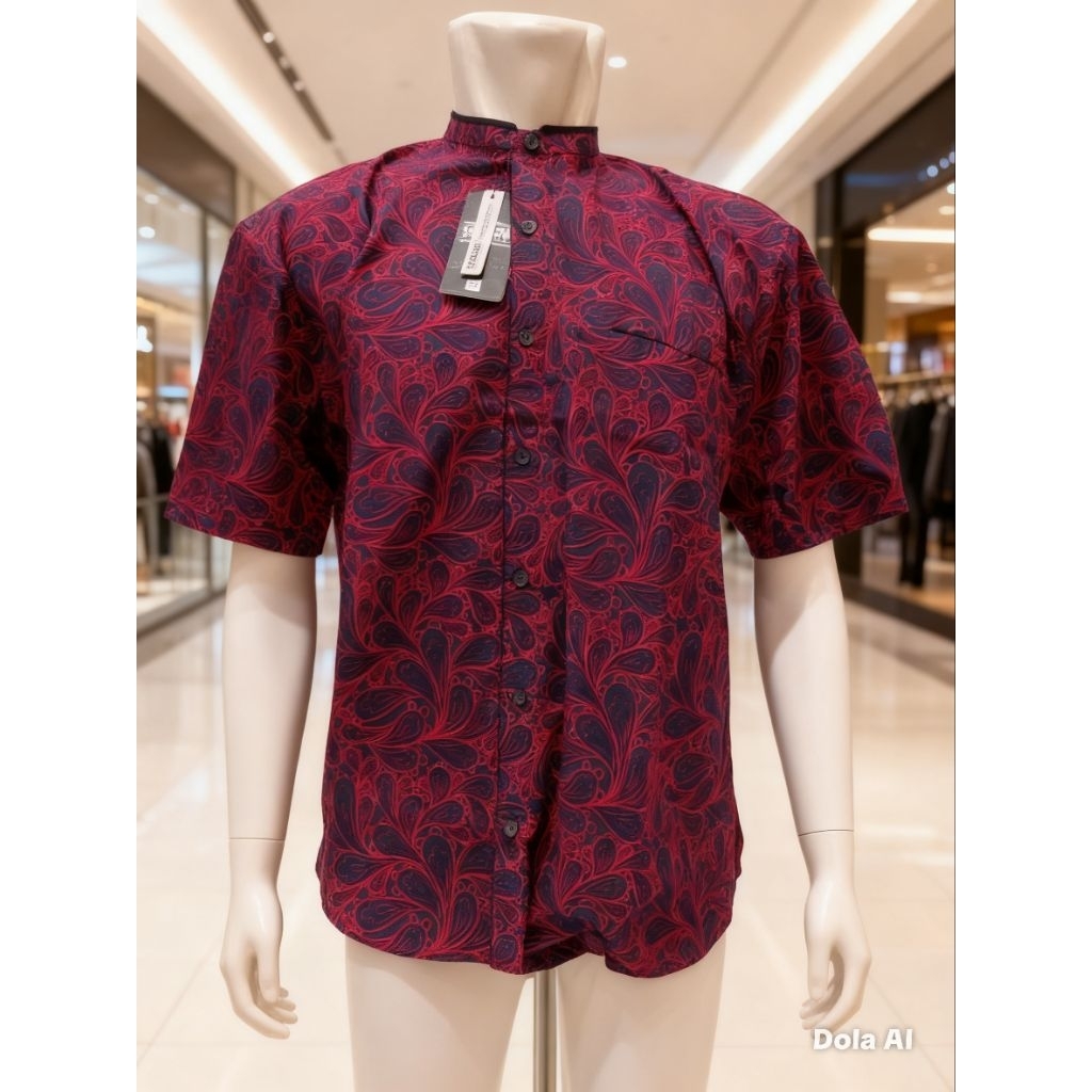 Kemeja Koko Pria Dewasa Lengan Pendek SCOTCH&CO/ Koko Pria Motif Branded Modern Fit