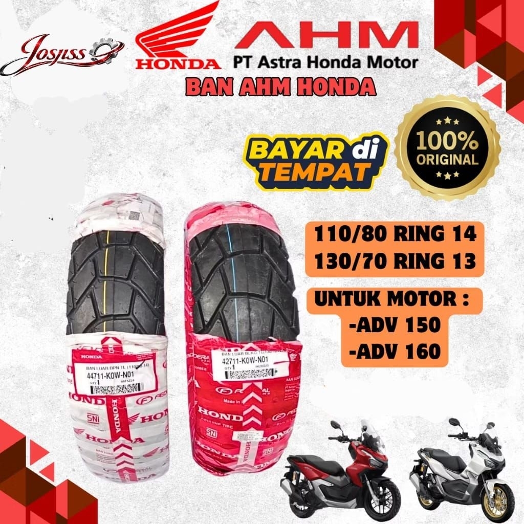 AHM FEDERAL 130/70-13 & 110/80-14 (K0W) Asli HONDA Ban luar Motor Nmax PCX ADV Tubeless