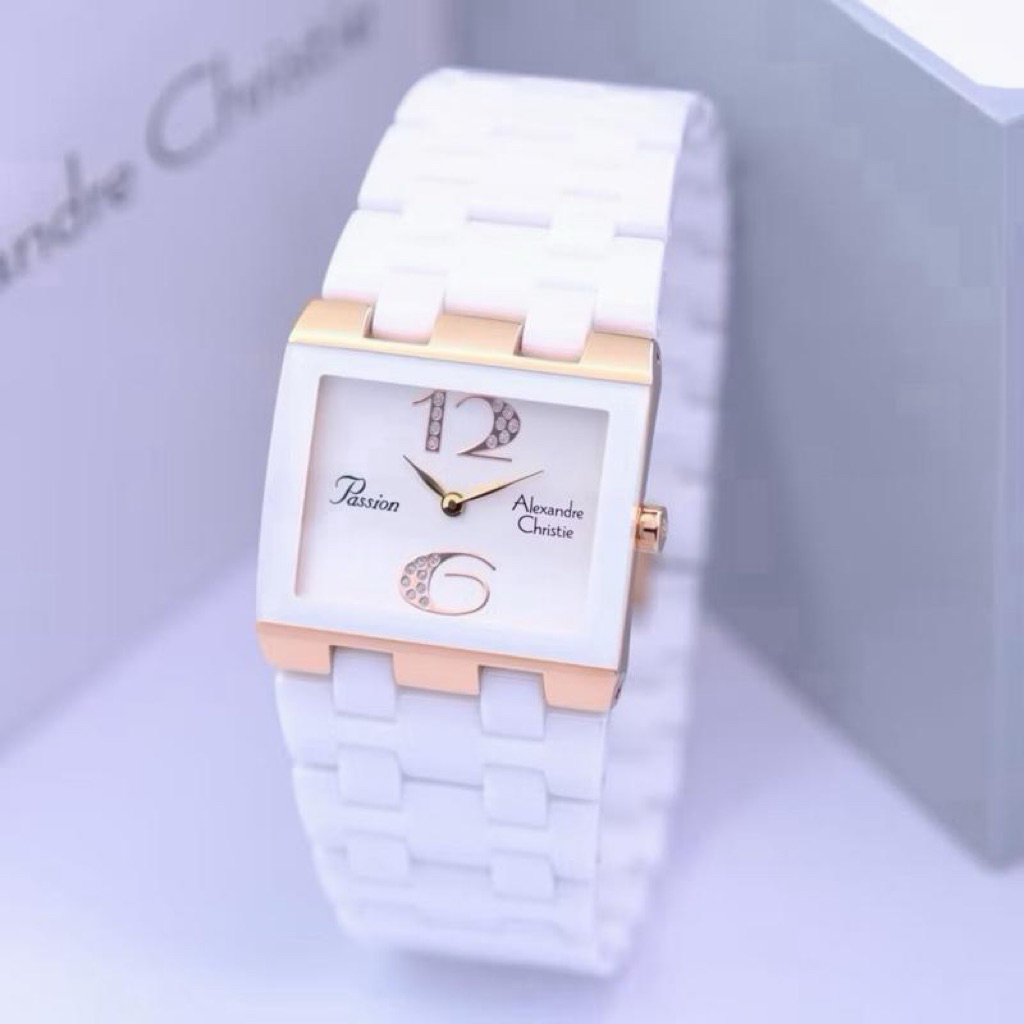 AC 2881 JAM TANGAN WANITA KERAMIK ALEXANDRE CHRISTIE AC2881